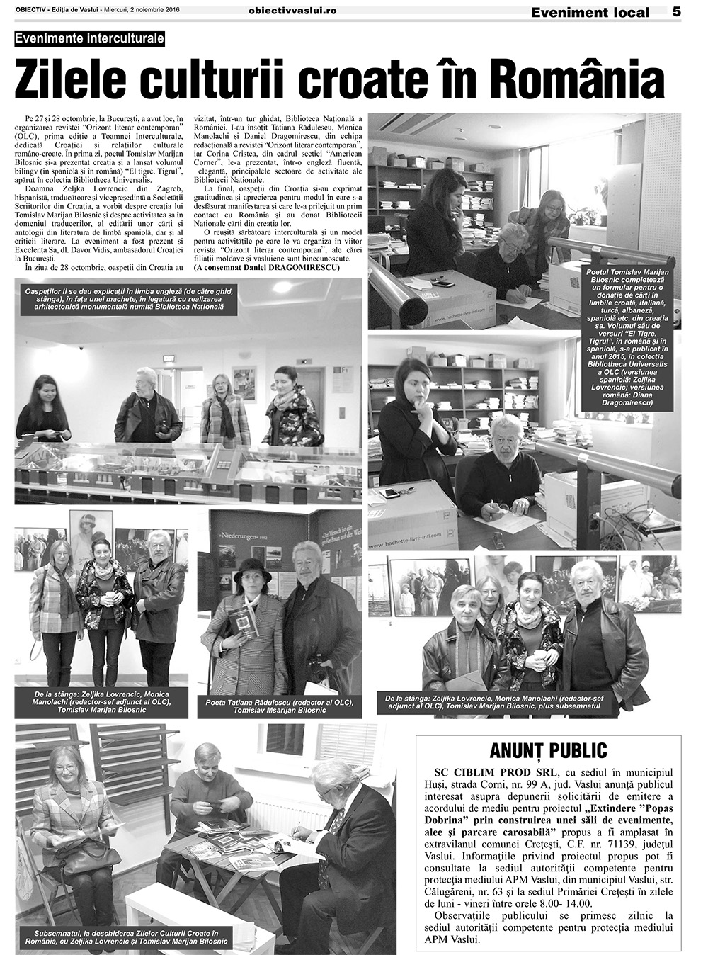 Faksimil stranice novine Objectiv 4 Faksimil stranice novine Objectiv